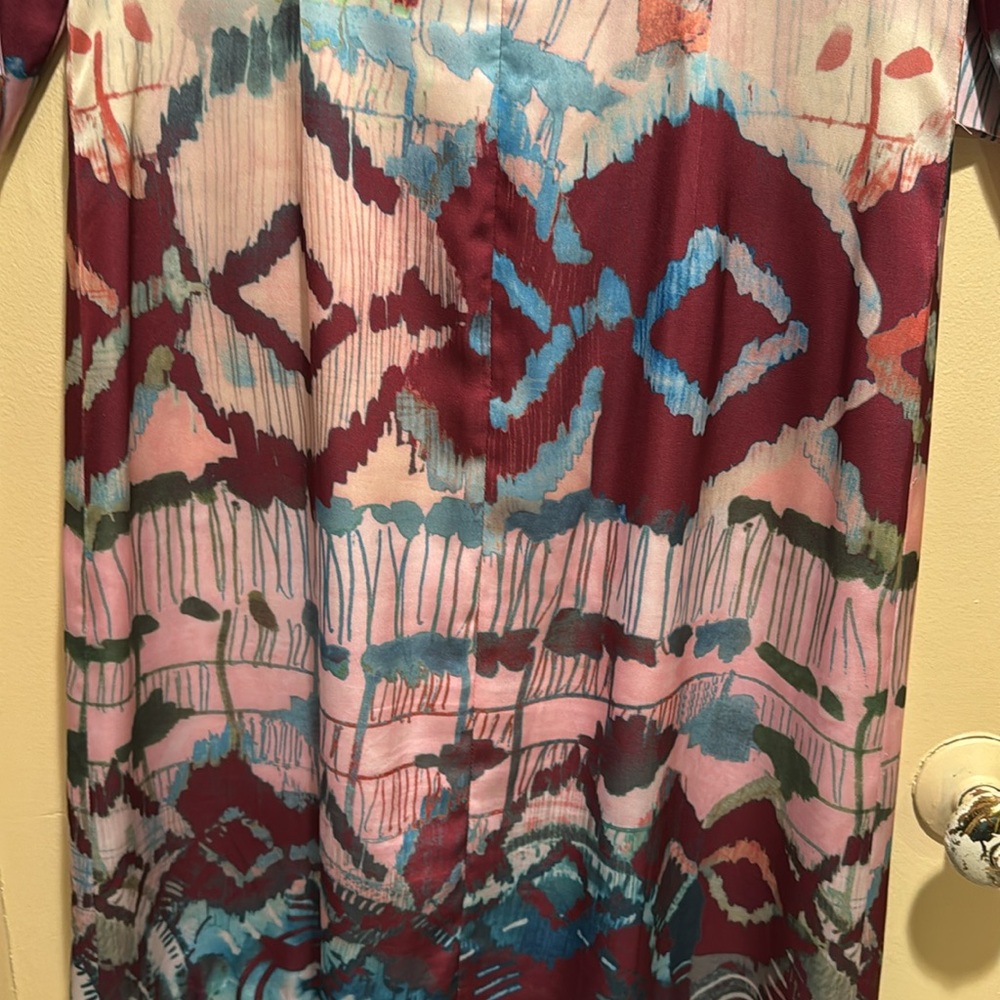 J. Peterman Colorful Abstract Long Sleeve Dress - Picture 6 of 8